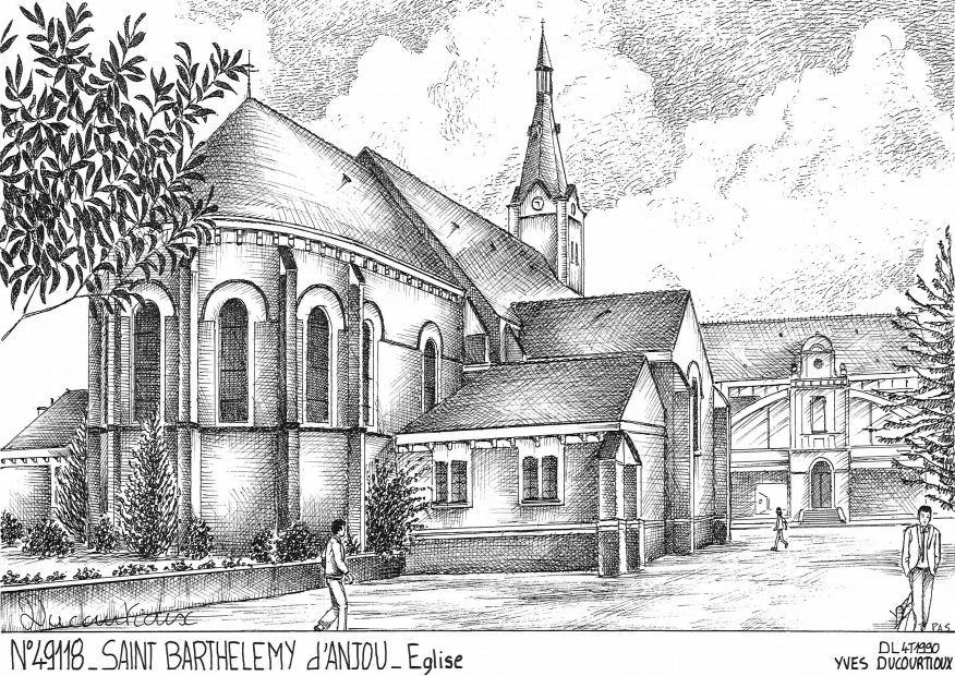 N 49118 - ST BARTHELEMY D ANJOU - église